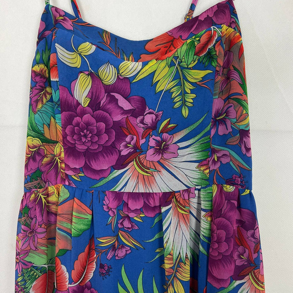 Forever 21 Women's Floral Multicolor Sleeveless Maxi Dress Size Small - Picture 3 of 11